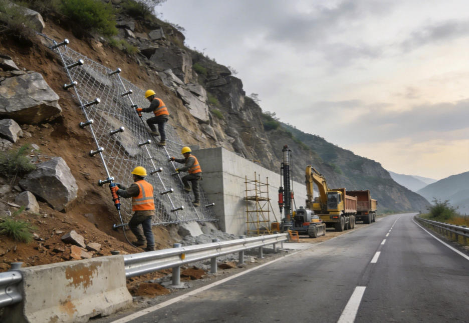 湘桥公路道路护坡